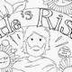 He Is Risen! Coloring Page Free Printable Easter Coloring Pages by Ministry to Childern