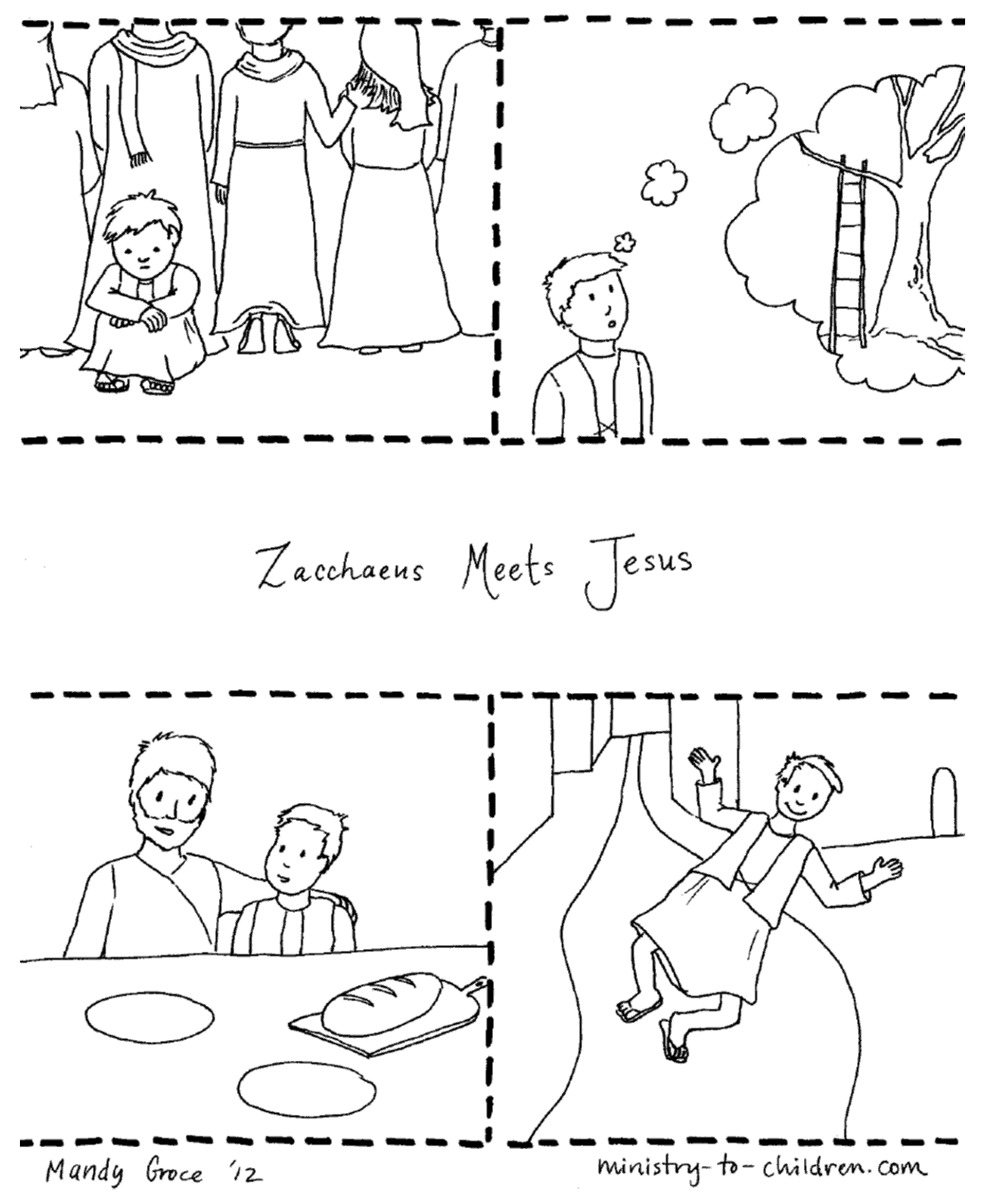 zacchaeus tax collector coloring pages - photo #15