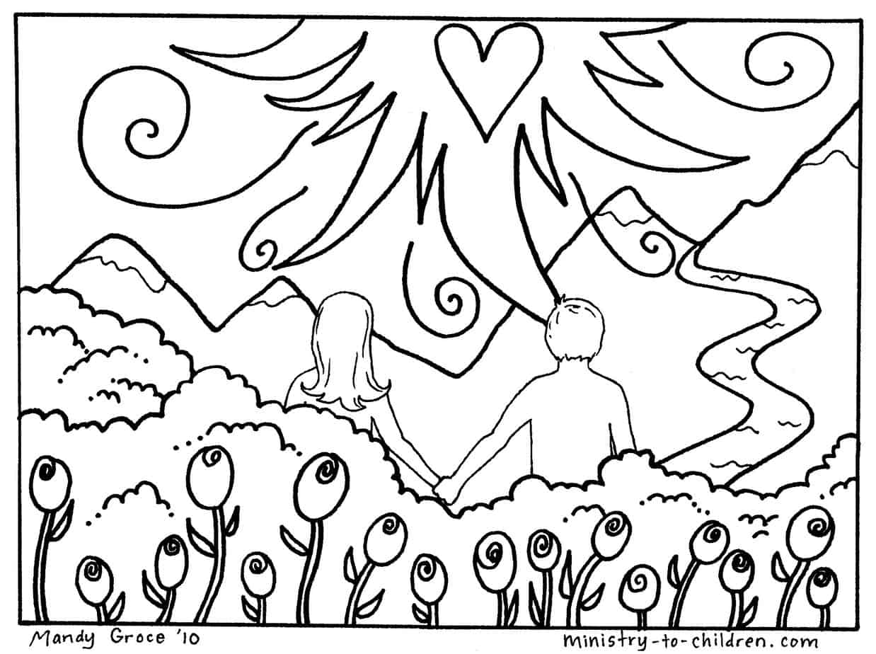 Adam and Eve Coloring Pages Free & Printable