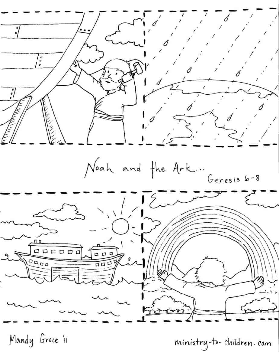 Noah Walking Out Of The Ark Coloring Pages 4